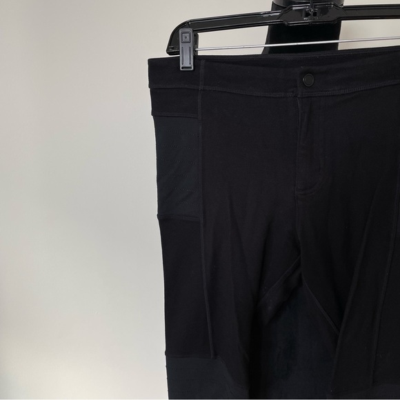 Athleta Black Trailsetter Ponte Motion Moto Zip Skinny Pants 153249 EUC Size 6 - Picture 5 of 9